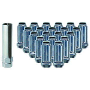 RTX® • KIT0308-6 • XL Lug Nut Kits • Spline Drive XL Lug Nuts & Key • 24 Nuts • Chrome • Conical • 14M X 1.5