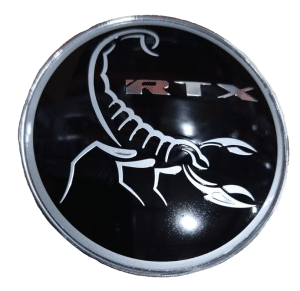149K59AP - CENTER CAP CHROME LOGO BLACK RTX POISON CHROME